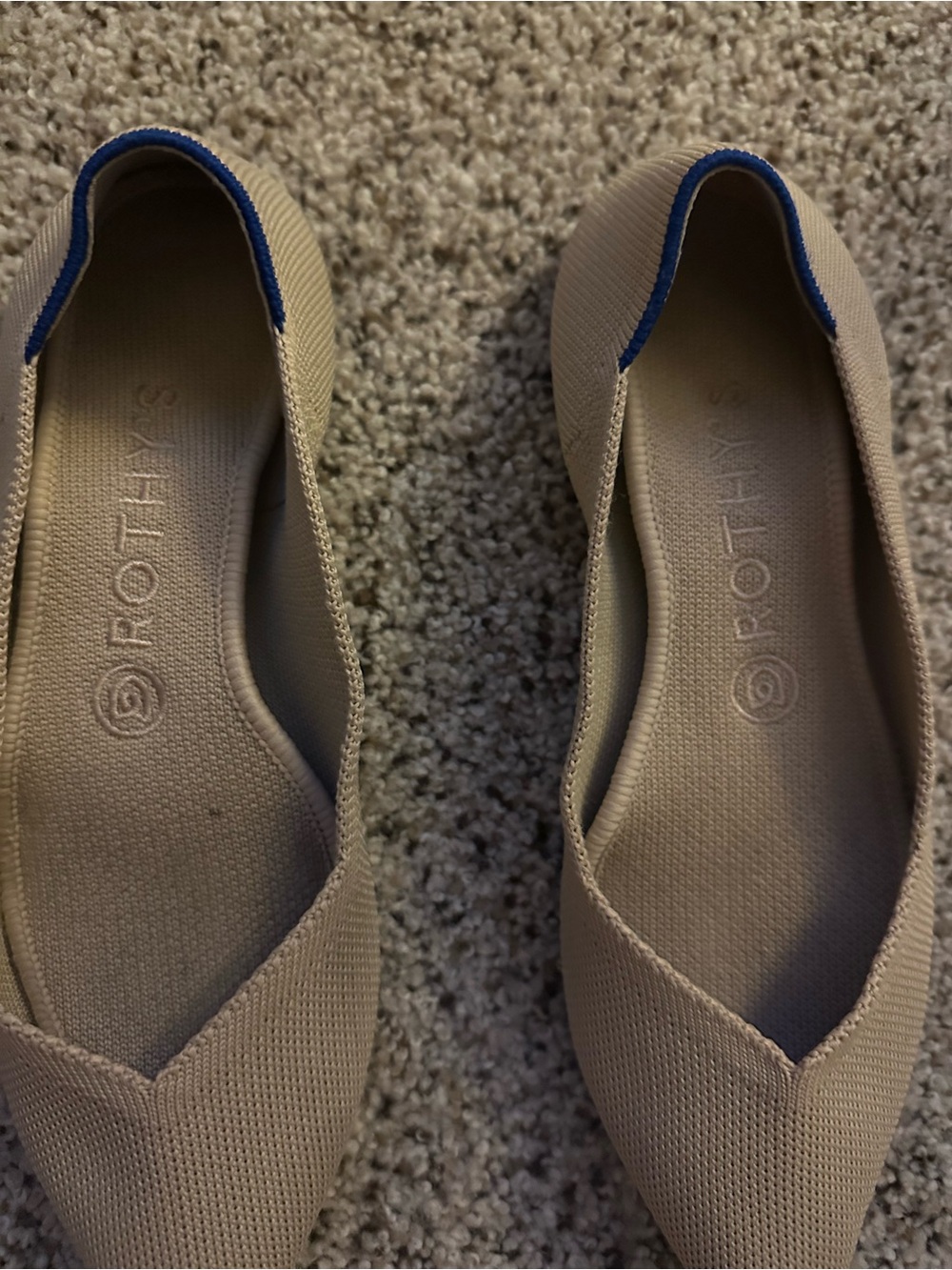 Rothy’s the point beige tan pointed ballet flat for women size 8 - Picture 3 of 9